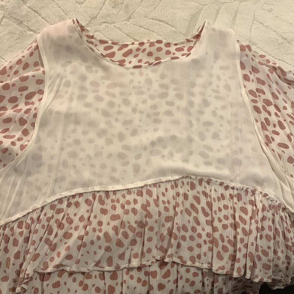 Vestique pink spotted peplum style top - Picture 5 of 5